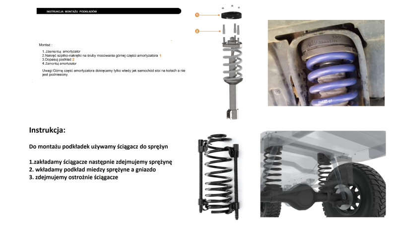 instrukcja montażu podkładów zona lift 590 12 3